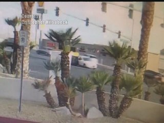CAUGHT ON CAMERA: Paving equipment plows into car