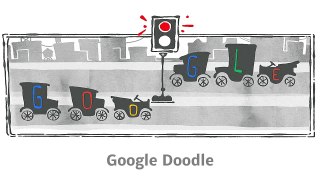 Erste elektrische Ampel  5. August 1914  Google Doodle am 05.08.2015