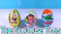 Sponge Bob Square Pants Dora the Explorer Disney Planes Surprise Eggs