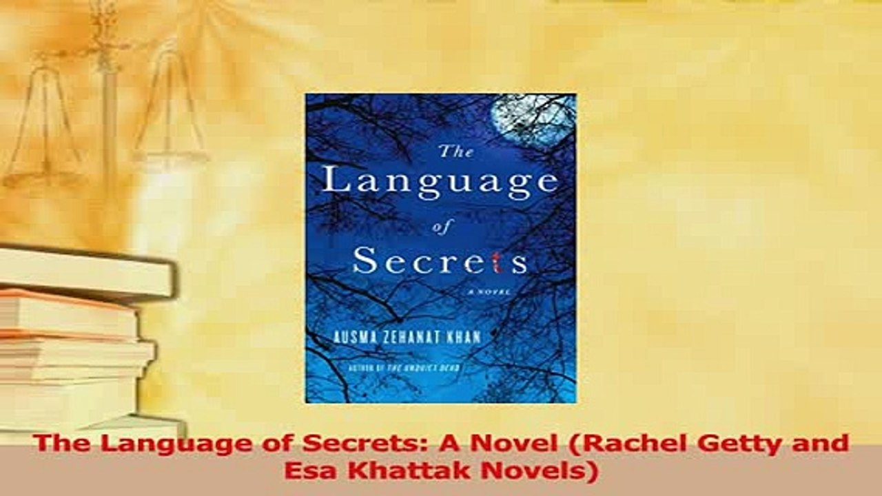 PDF  The Language of Secrets A Novel Rachel Getty and Esa Khattak Novels  EBook