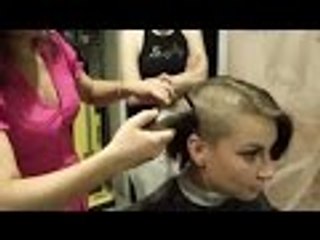 Girl shaves her head for charity