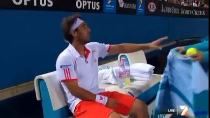 Angry tennis player