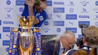 Claudio Ranieri celebrated Leicester City ‪Premier Legue‬ title win in style…