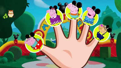 PEPPA PIG MICKEY MOUSE Family Finger Song Nursery Rhymes Lyrics For Daddy Finger More Família