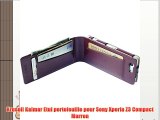 Krusell Kalmar Etui portefeuille pour Sony Xperia Z3 Compact Marron