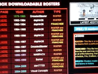 How to update rosters for NFL 2k5 on xbox 360