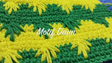 Cara Merajut Motif Daun