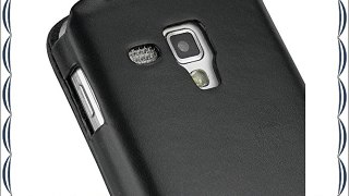 Housse cuir Samsung GT-S7562 Galaxy S Duos - Perpétuelle - Noir