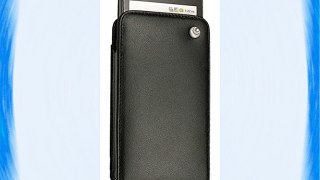 Housse cuir HTC Desire HD - HTC Ace - HTC HD7 - Perpétuelle - Noir