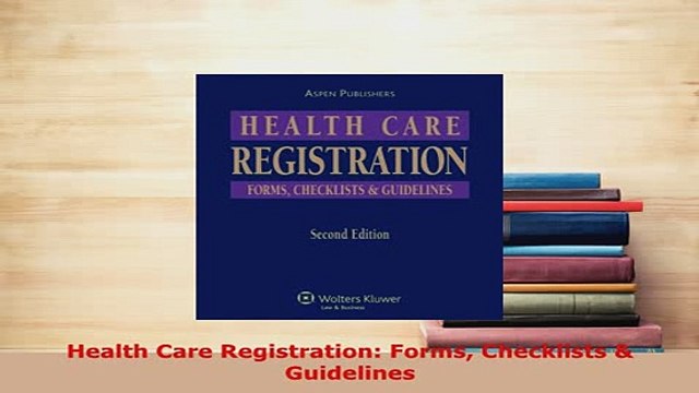 PDF Health Care Registration Forms Checklists Guidelines Free Books