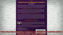 Downlaod Full PDF Free  Using Excel for Business Analysis A Guide to Financial Modelling Fundamentals Wiley Full Free