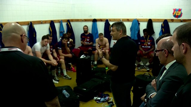 FCB Handbol: La celebració del títol de Copa, des de dins