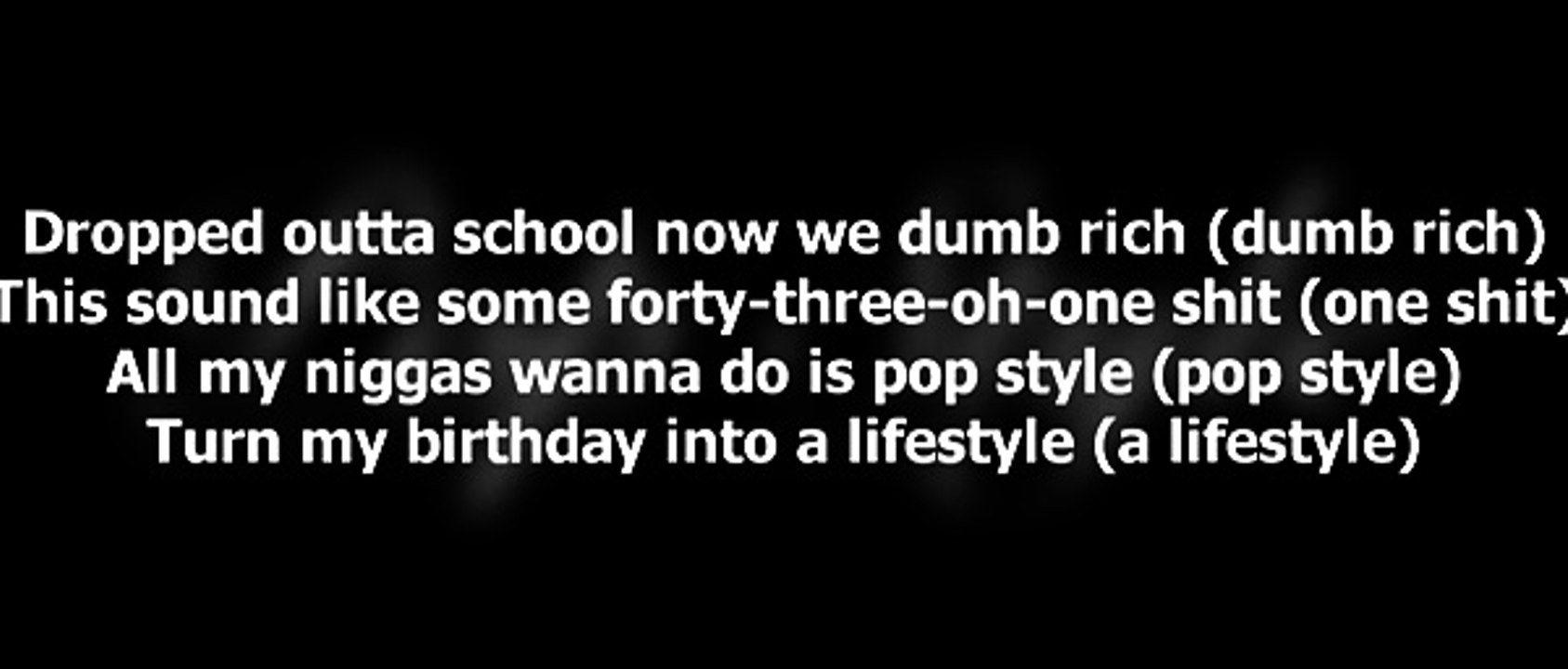 Drake feat. The Throne - Pop Style  Views Album (Lyrics parole) 2016