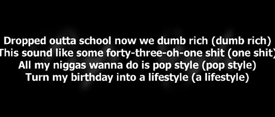 Drake feat. The Throne - Pop Style  Views Album (Lyrics parole) 2016