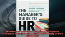 Free PDF Downlaod  The Managers Guide to HR Hiring Firing Performance Evaluations Documentation Benefits  DOWNLOAD ONLINE