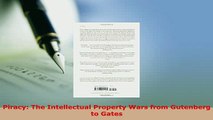 PDF  Piracy The Intellectual Property Wars from Gutenberg to Gates Free Books