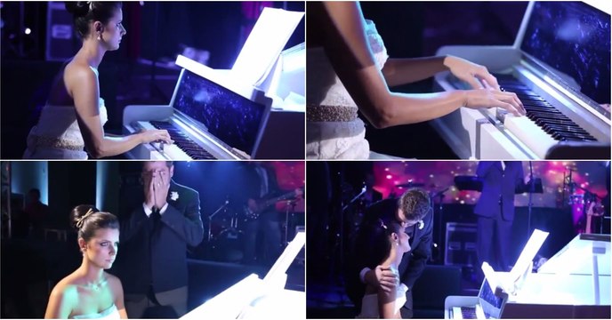 Noiva surpreende ao tocar Iron Maiden no piano e emociona noivo metaleiro