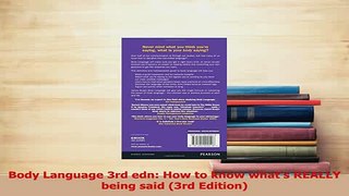 Read  Body Language 3rd edn How to know whats REALLY being said 3rd Edition Ebook Free