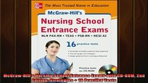 READ book  McGrawHills Nursing School Entrance Exams with CDROM 2nd Edition Strategies  16 Full Free