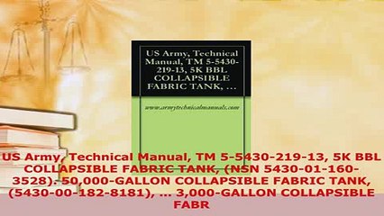 PDF  US Army Technical Manual TM 5543021913 5K BBL COLLAPSIBLE FABRIC TANK NSN Free Books
