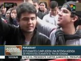 Estudiantes paraguayos realizan paro nacional