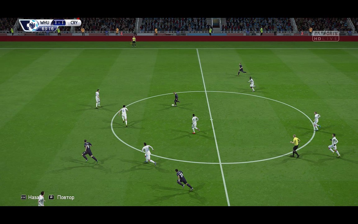 BPL 12 Тур. Вест Хэм - Кристал Пэлас 2:1. Caroll, 64'