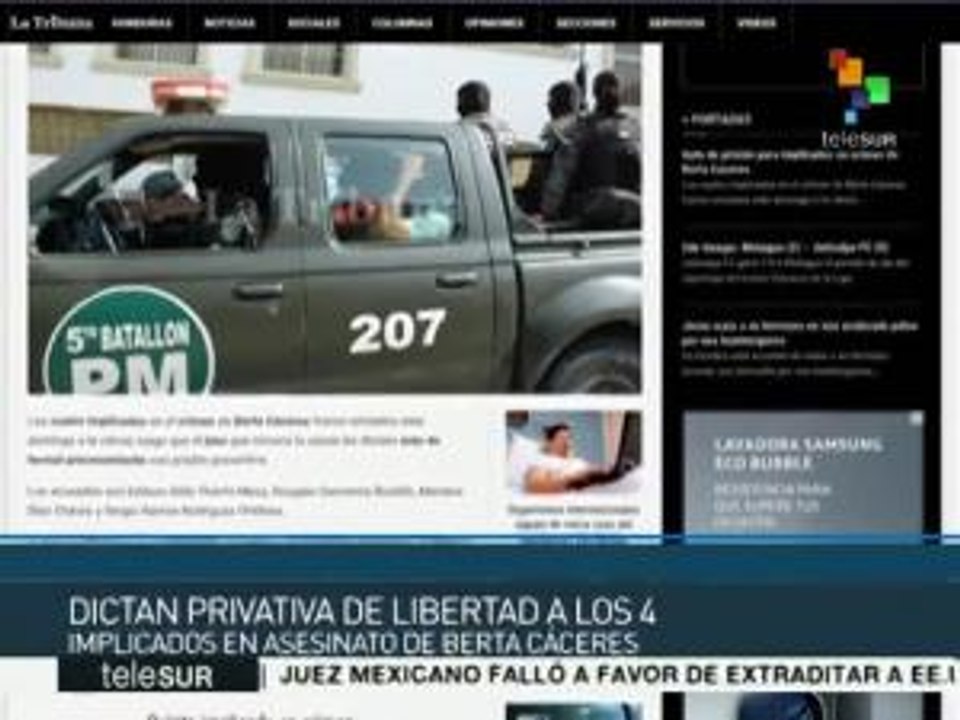Honduras: encarcelan a implicados en asesinato de activista lenca