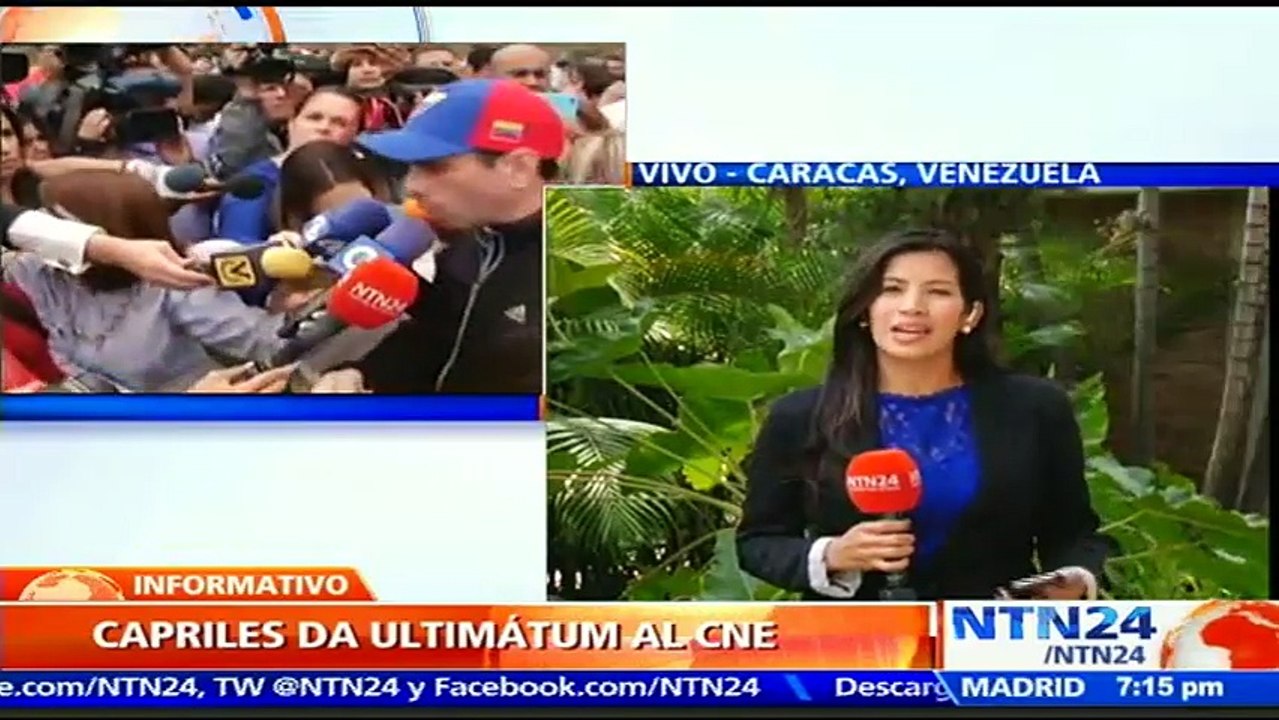 Capriles convoca a movilizaciones de calle para este miércoles 11 de mayo tras vencer el plazo para el conteo de las firmas