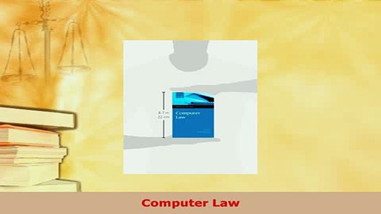 Download  Computer Law Free Books