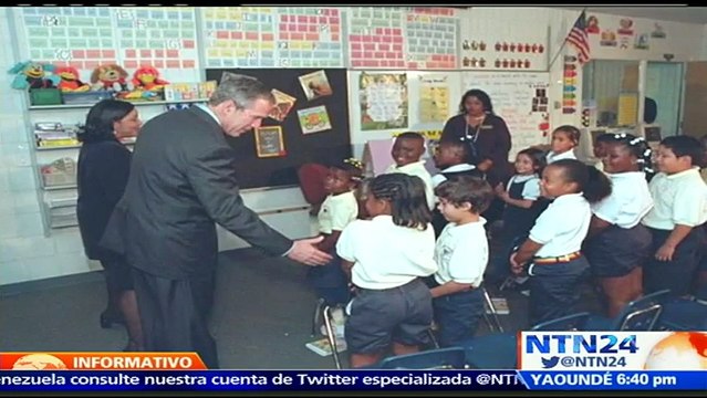 A la luz imágenes inéditas de cuando George W. Bush fue notificado de los atentados del '11 de Septiembre'