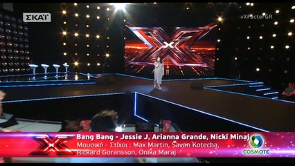 THE X FACTOR Chair challenge ΧΡΙΣΤΙΝΑ ΤΟΨΙΚΙΩΤΟΥ Bang Bang-Jessie J(9/5/2016)