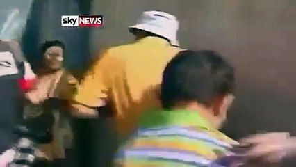 Little boy traumatized watching Israeli soldiers arrest his Father for -stealing- water.