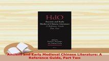 PDF  Ancient and Early Medieval Chinese Literature A Reference Guide Part Two Free Books