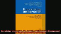 READ book  Knowledge Integration The Practice of Knowledge Management in Small and Medium Free Online