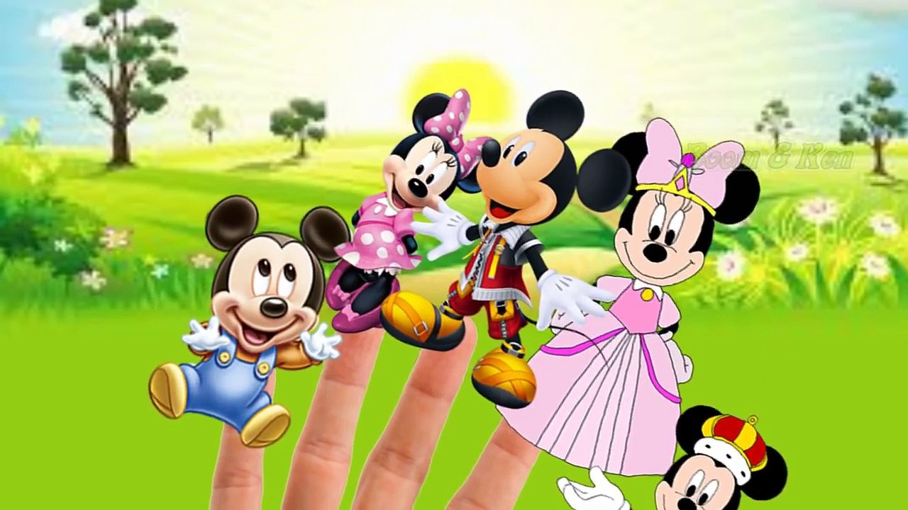 The Finger Family Mickey Mouse Nursery Rhyme with Lyrics 2016