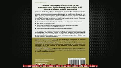 READ book  Improving Production with Lean Thinking READ ONLINE