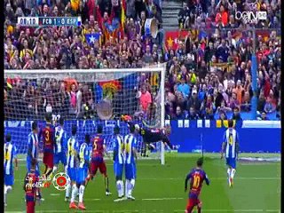 مباراة برشلونة واسبانيول  كاملة ( 5-0 ) -- ( الشوط الاول ) تعليق عربى -  8/5/2016