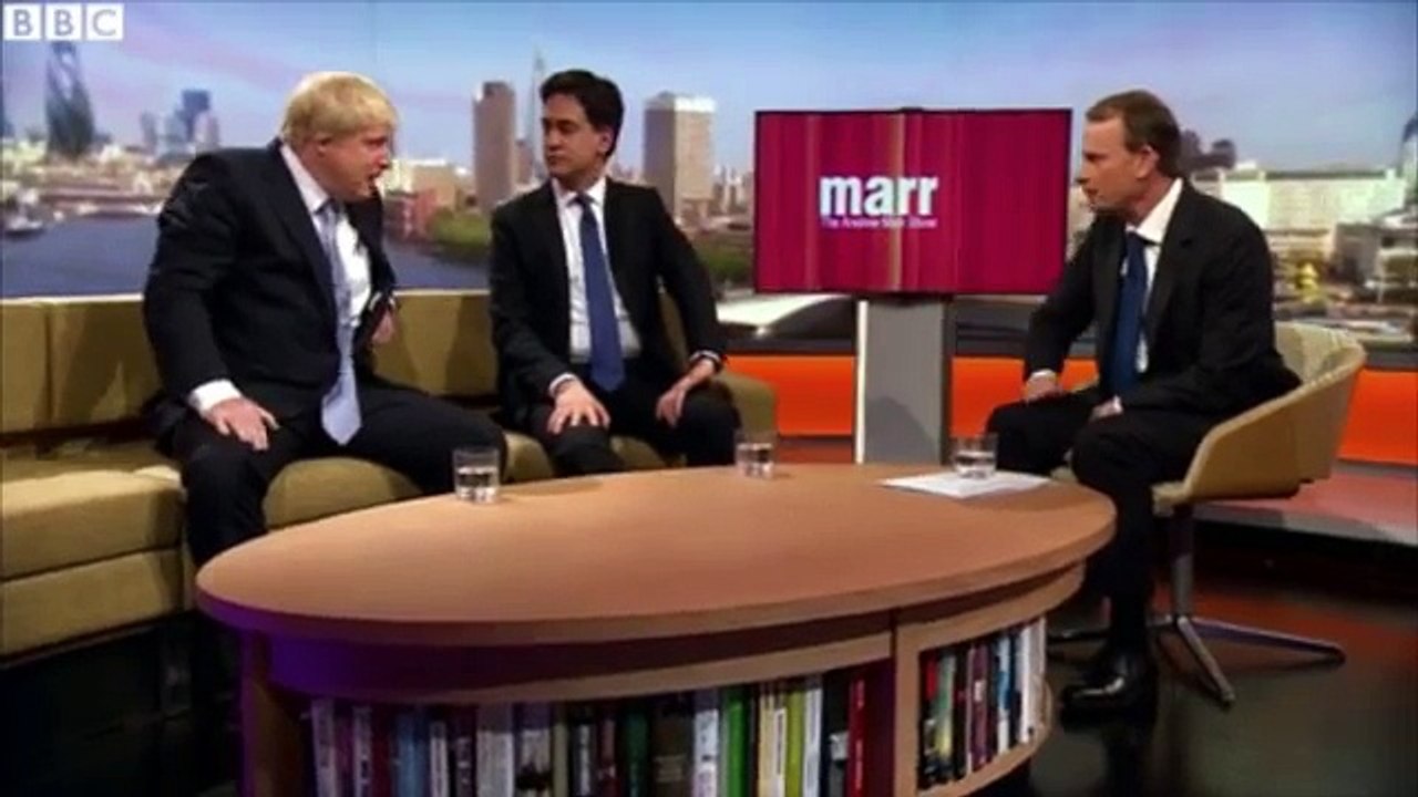 Election 2015: Boris Johnson & Ed Miliband clash on Marr - BBC News
