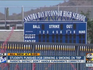 Students punished for drinking and smoking on trip