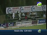 Awais zia highest sixes with century: