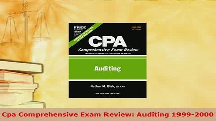 Download  Cpa Comprehensive Exam Review Auditing 19992000 Free Books