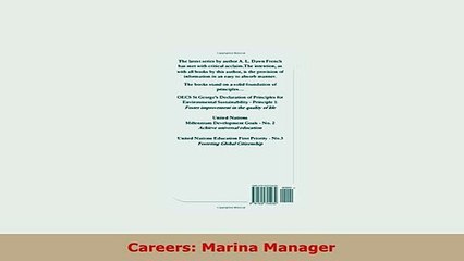 Download  Careers Marina Manager Ebook