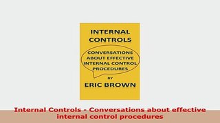 PDF  Internal Controls  Conversations about effective internal control procedures PDF Book Free
