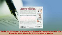 PDF  Body by Science A Research Based Program to Get the Results You Want in 12 Minutes a Week  EBook