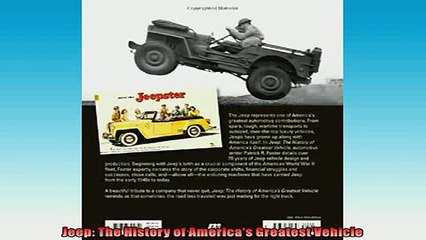 Free PDF Downlaod  Jeep The History of Americas Greatest Vehicle  DOWNLOAD ONLINE