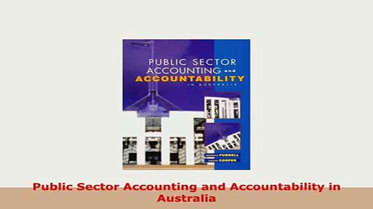 Download  Public Sector Accounting and Accountability in Australia Download Full Ebook