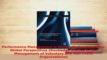 PDF  Performance Management in Nonprofit Organizations Global Perspectives Routledge Studies Download Online