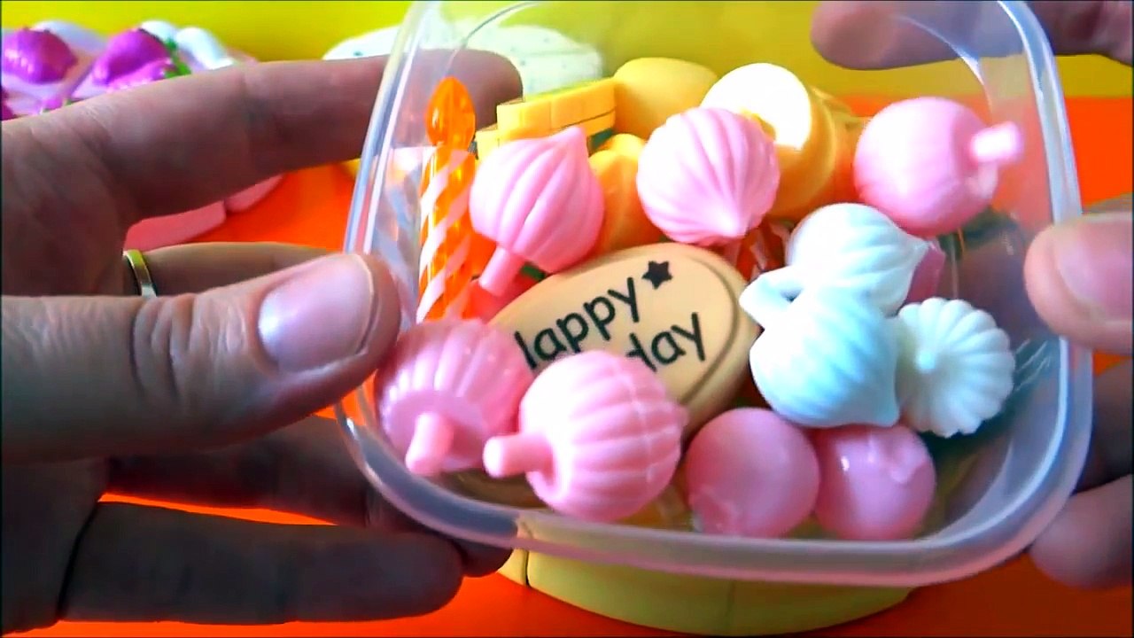 Toy cutting velcro cakes strawberry chocolate custard vanilla fruit cake sponge cake