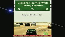 READ book  Lessons I Learned While Giving Lessons Full EBook