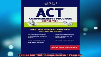 READ book  Kaplan ACT 2007 Comprehensive Program Full EBook